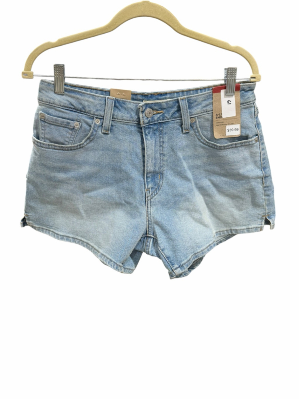 Women's Levi's A-Line Jean Shorts Light Blue Size 29